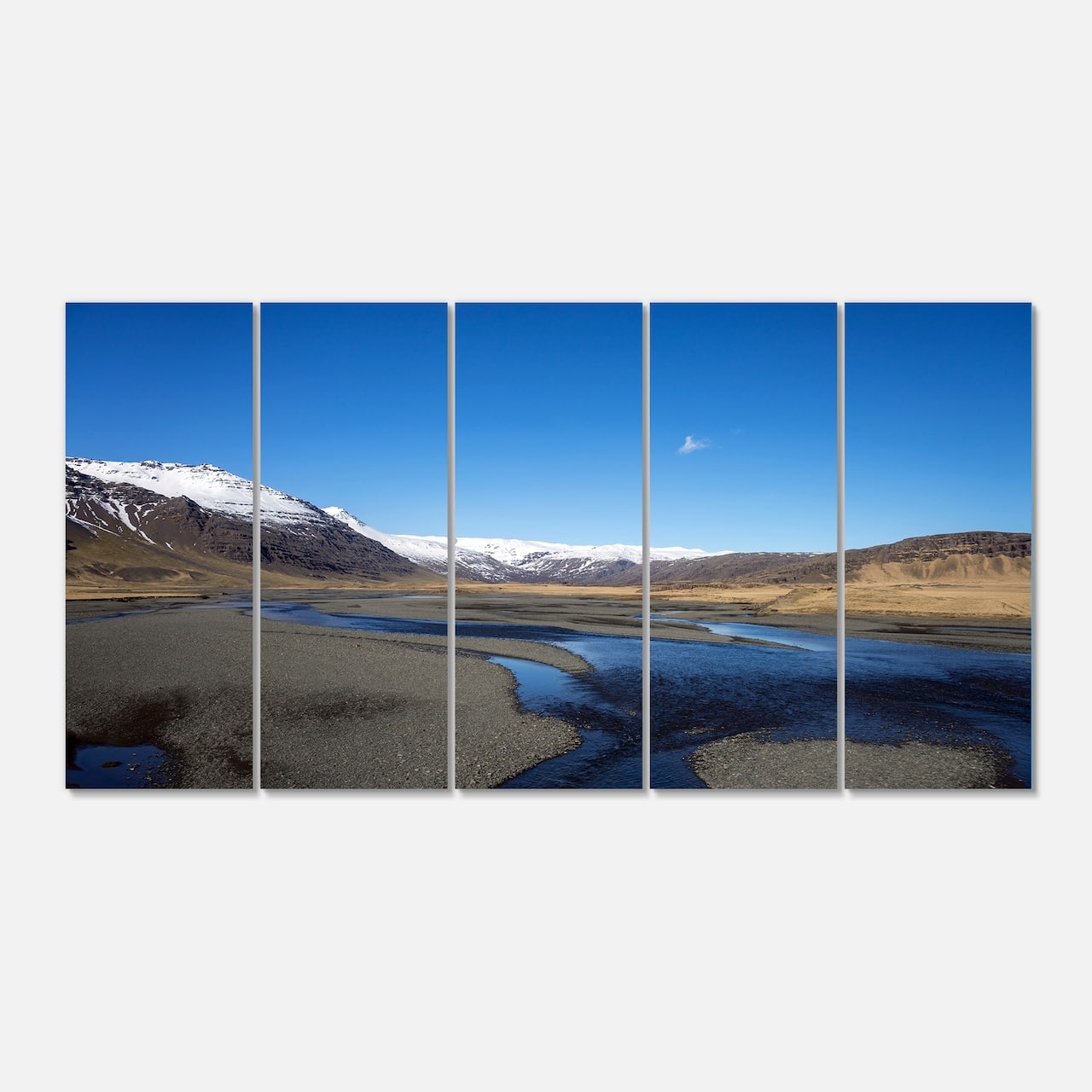 Designart - Mountains and Lakes Iceland - Landscape Canvas Art Print